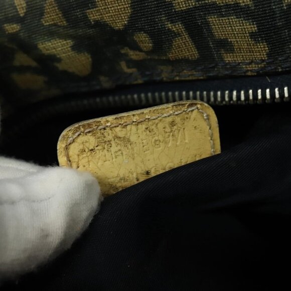 Authentic Christian Dior Trotter Canvas Shoulder Bag Navy Silver - Picture 4 of 16